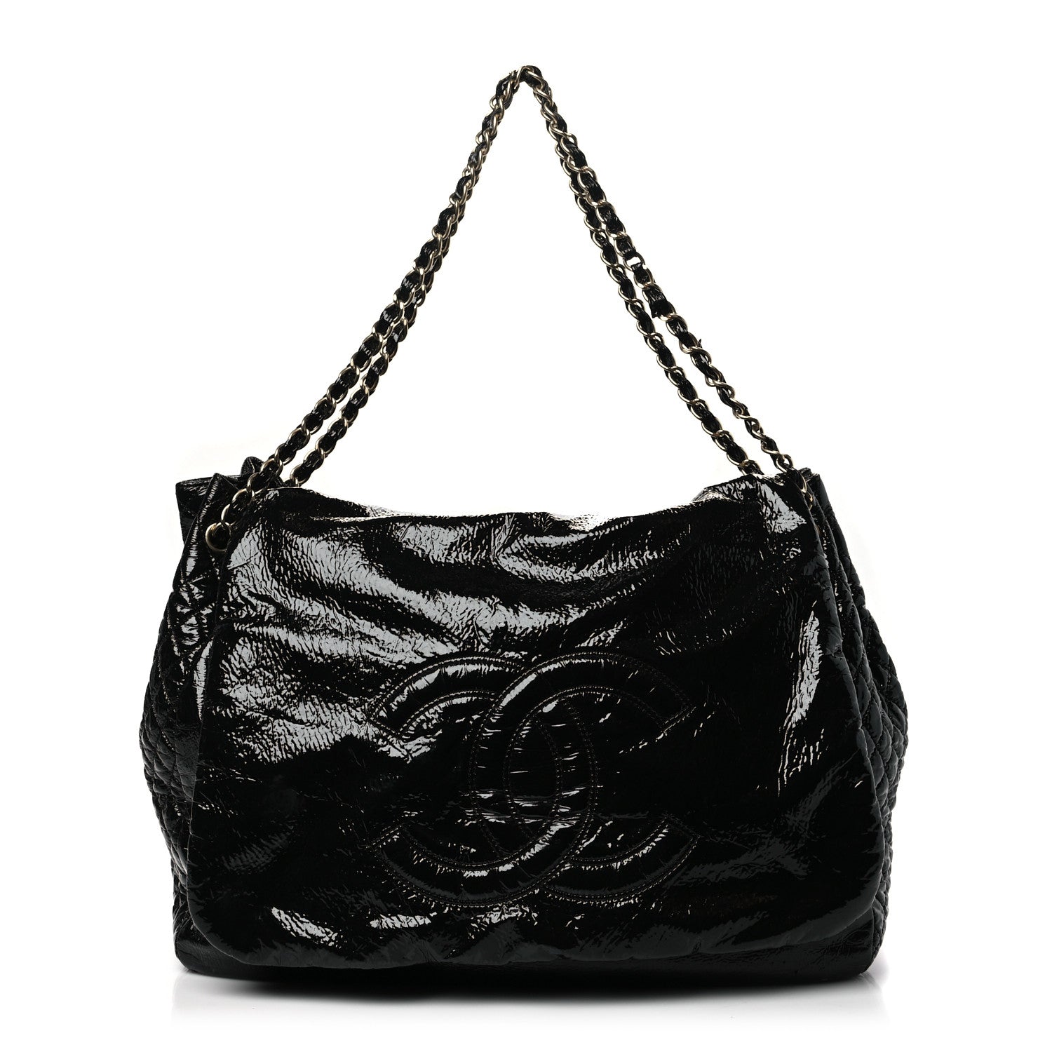 Chanel Vinyl XXL Rock and Chain Flap Black 1 of 9