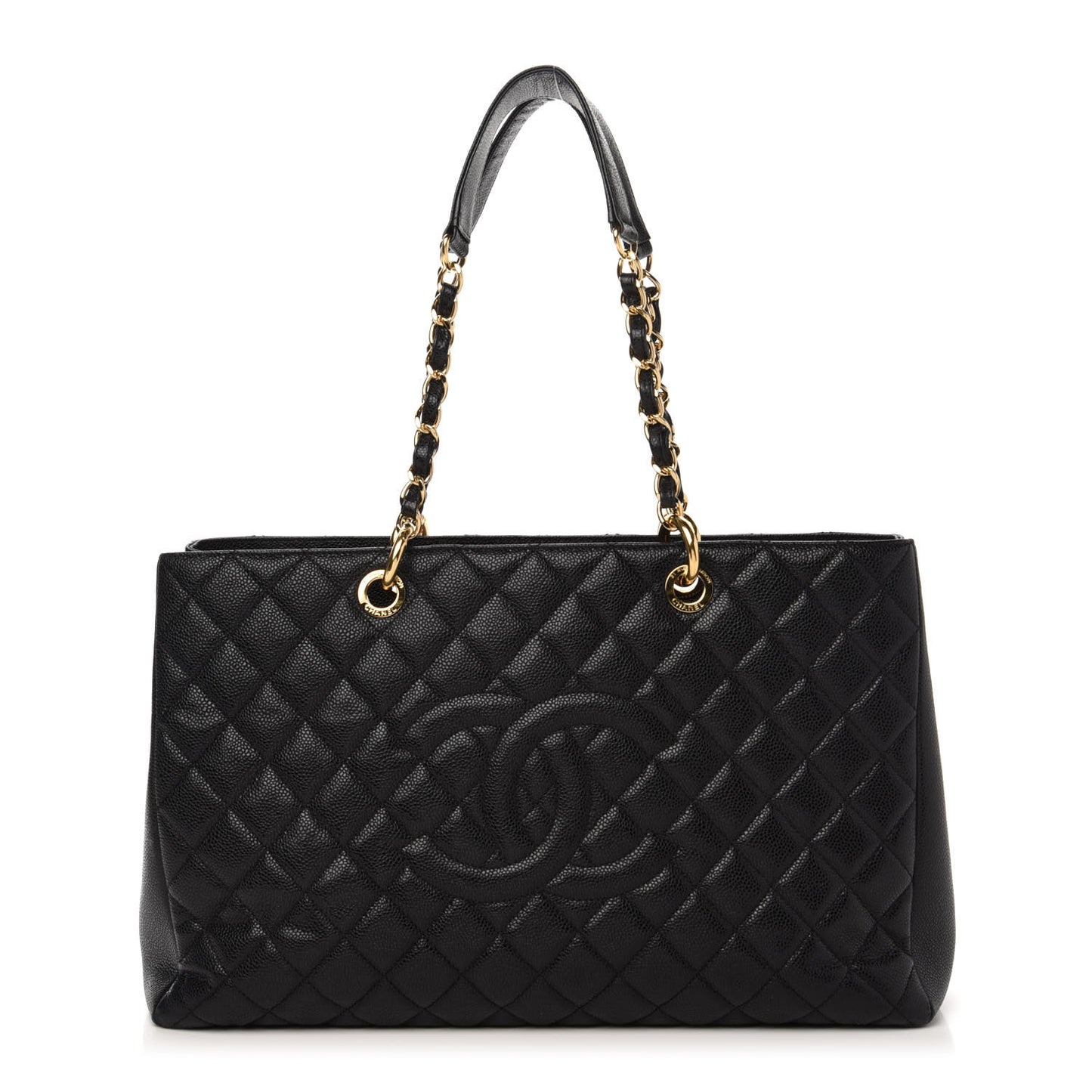 Caviar Quilted XL Grand Shopping Tote GST Black