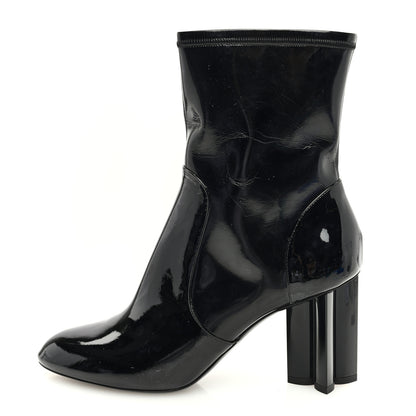 Louis Vuitton Patent Silhouette Ankle Boots 39.5 Black 1 of 7