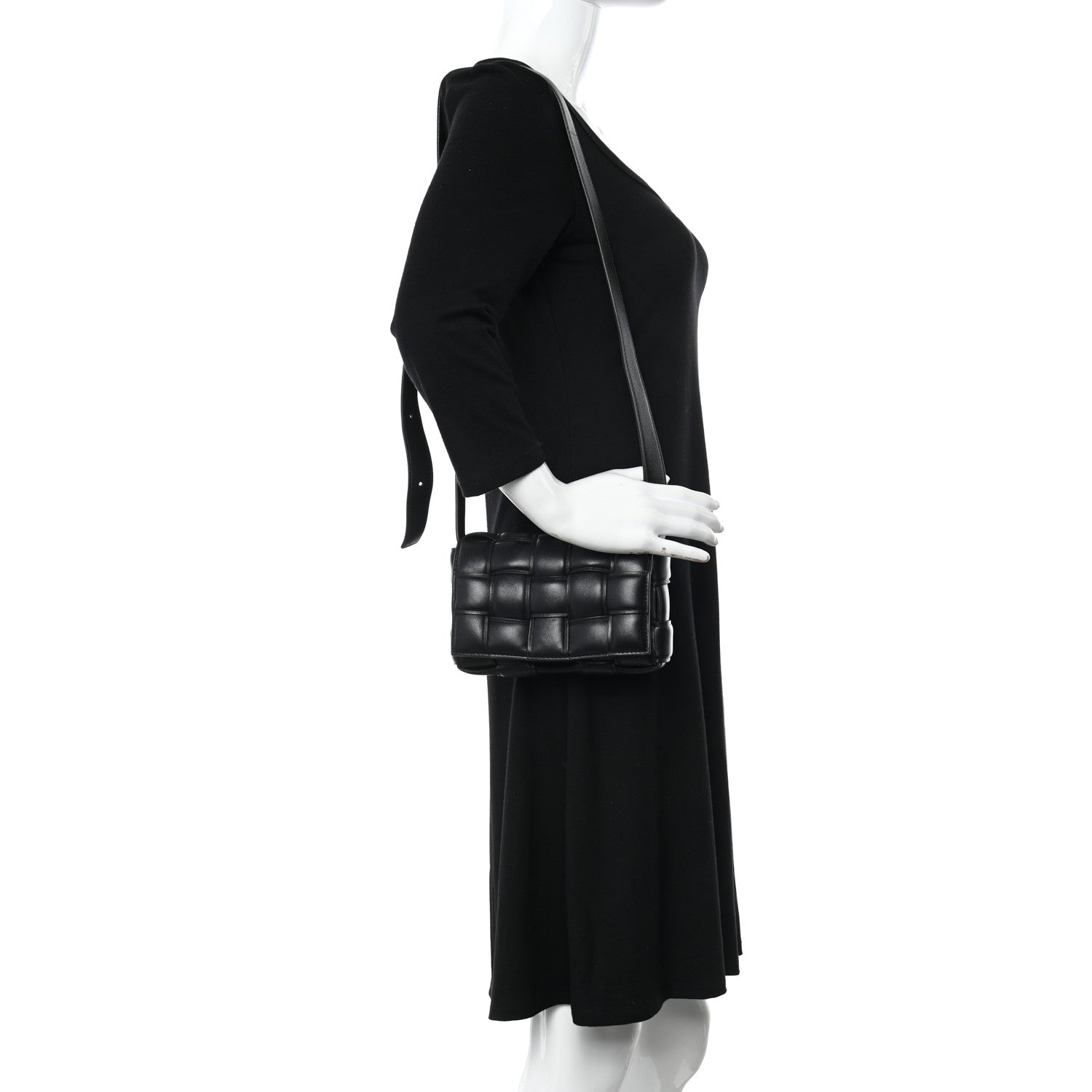 Bottega Veneta Nappa Maxi Intreccio Small Padded Cassette Crossbody Bag Black 2 of 10