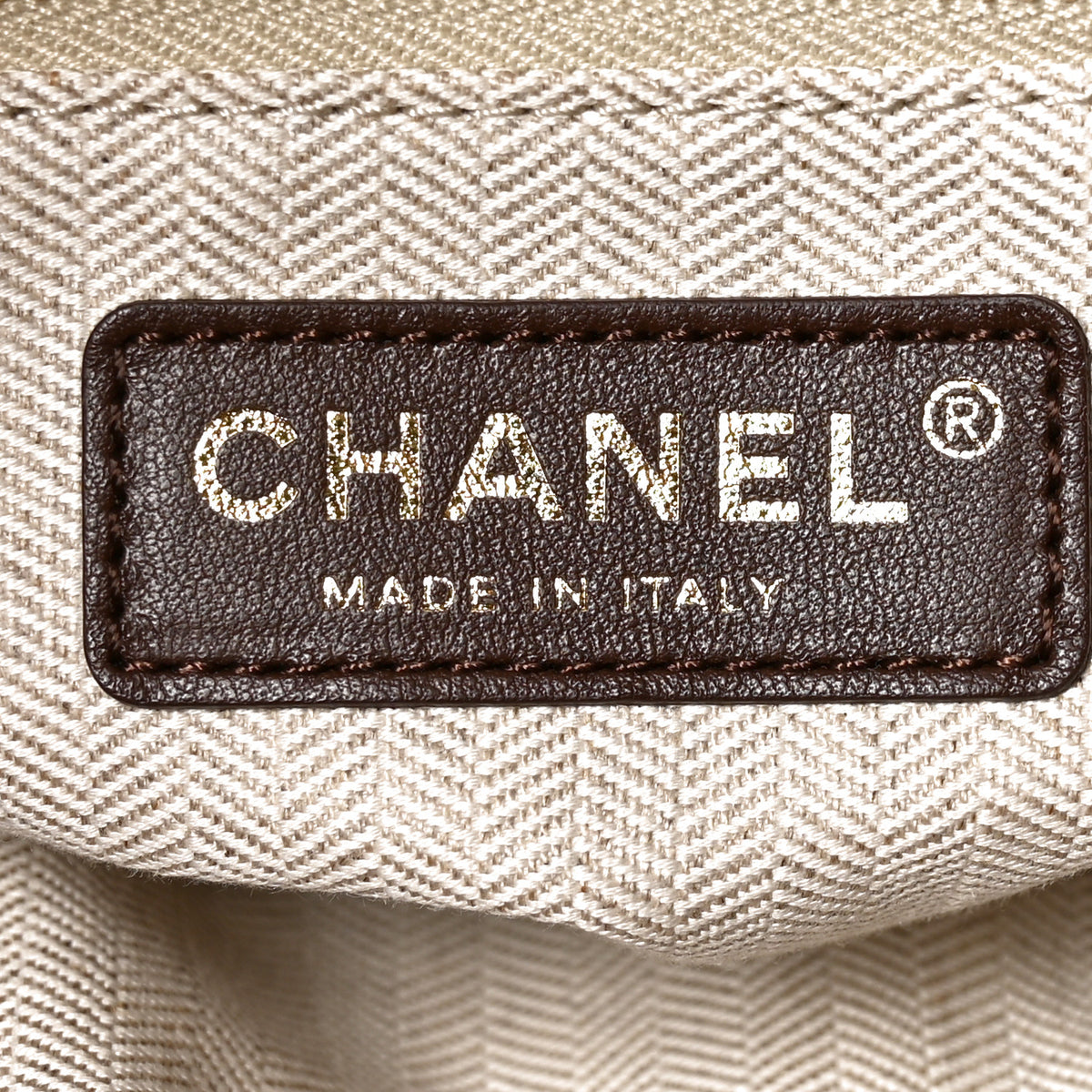 Chanel Lambskin Quilted Drawstring Shopping Bag  Dark Brown 6 of 10