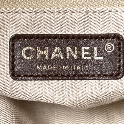 Chanel Lambskin Quilted Drawstring Shopping Bag  Dark Brown 6 of 10