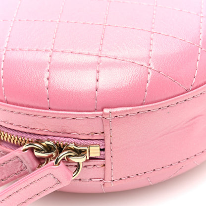 Chanel Iridescent Lambskin Quilted Round Clutch With Chain Pink 9 of 10
