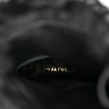 Chanel Shearling Sheepskin High Boots 36.5 Black 9 of 10