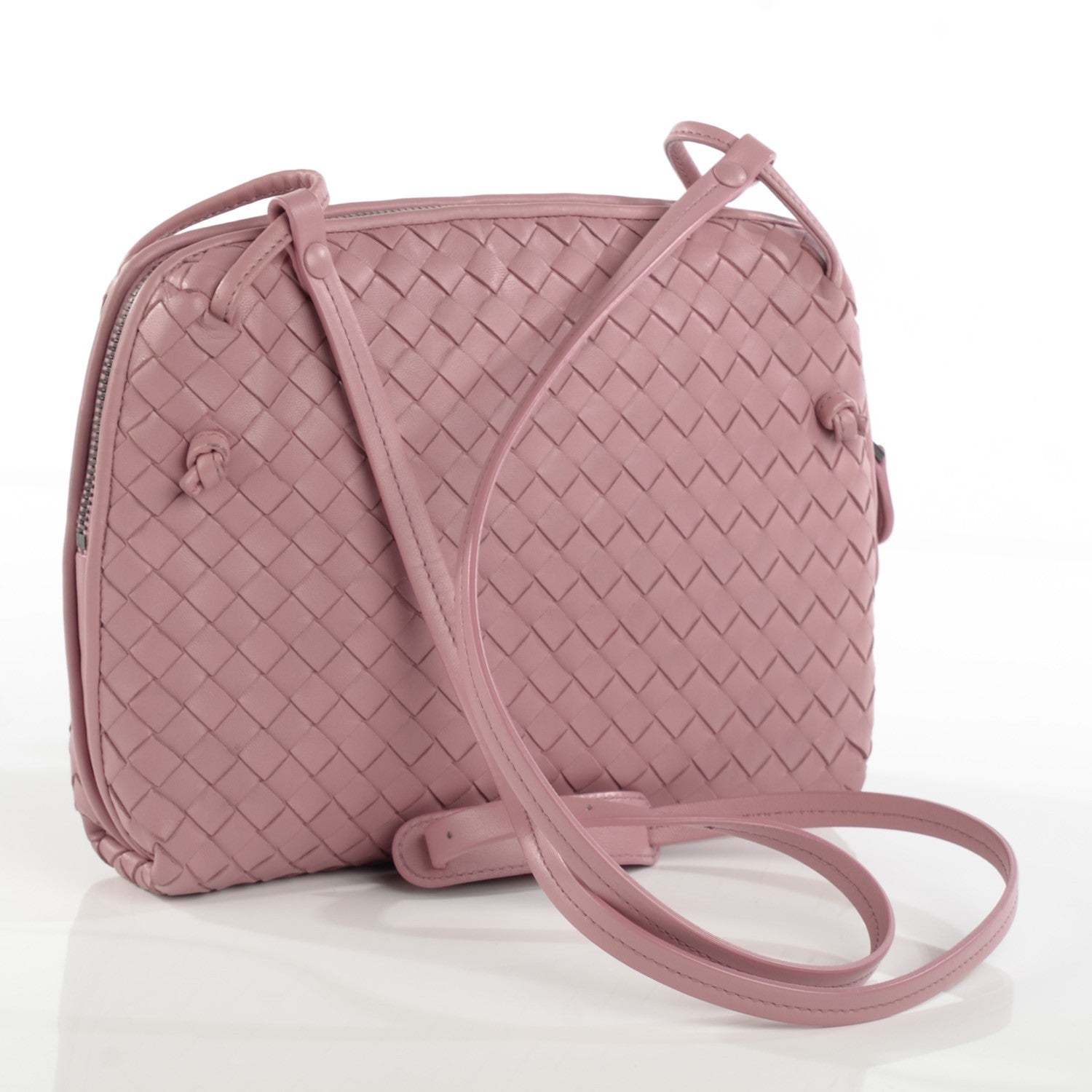 Bottega Veneta Nappa Intrecciato Pillow Crossbody Bag Watteau 3 of 8