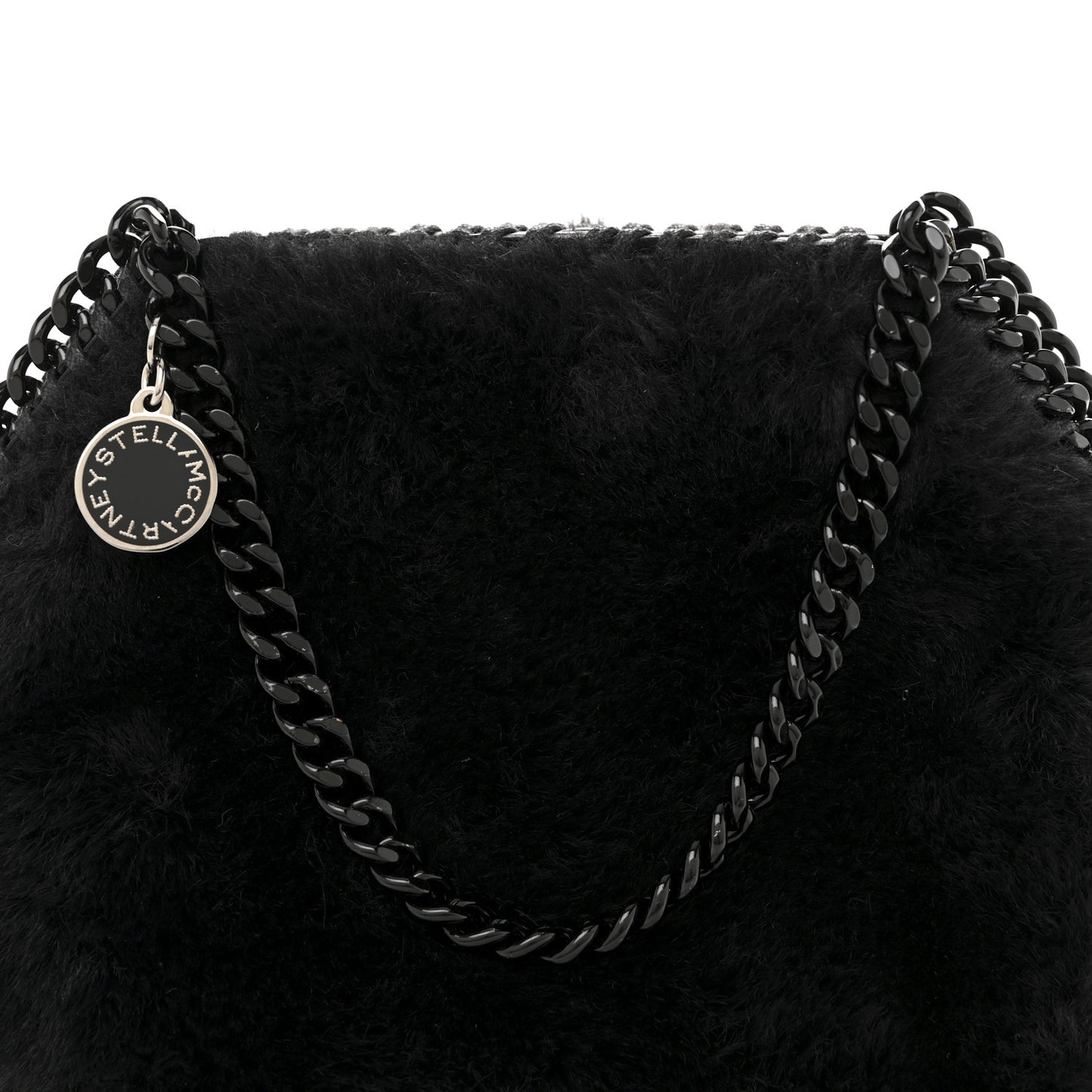 Eco Fur Tiny Shoulder Bag Black