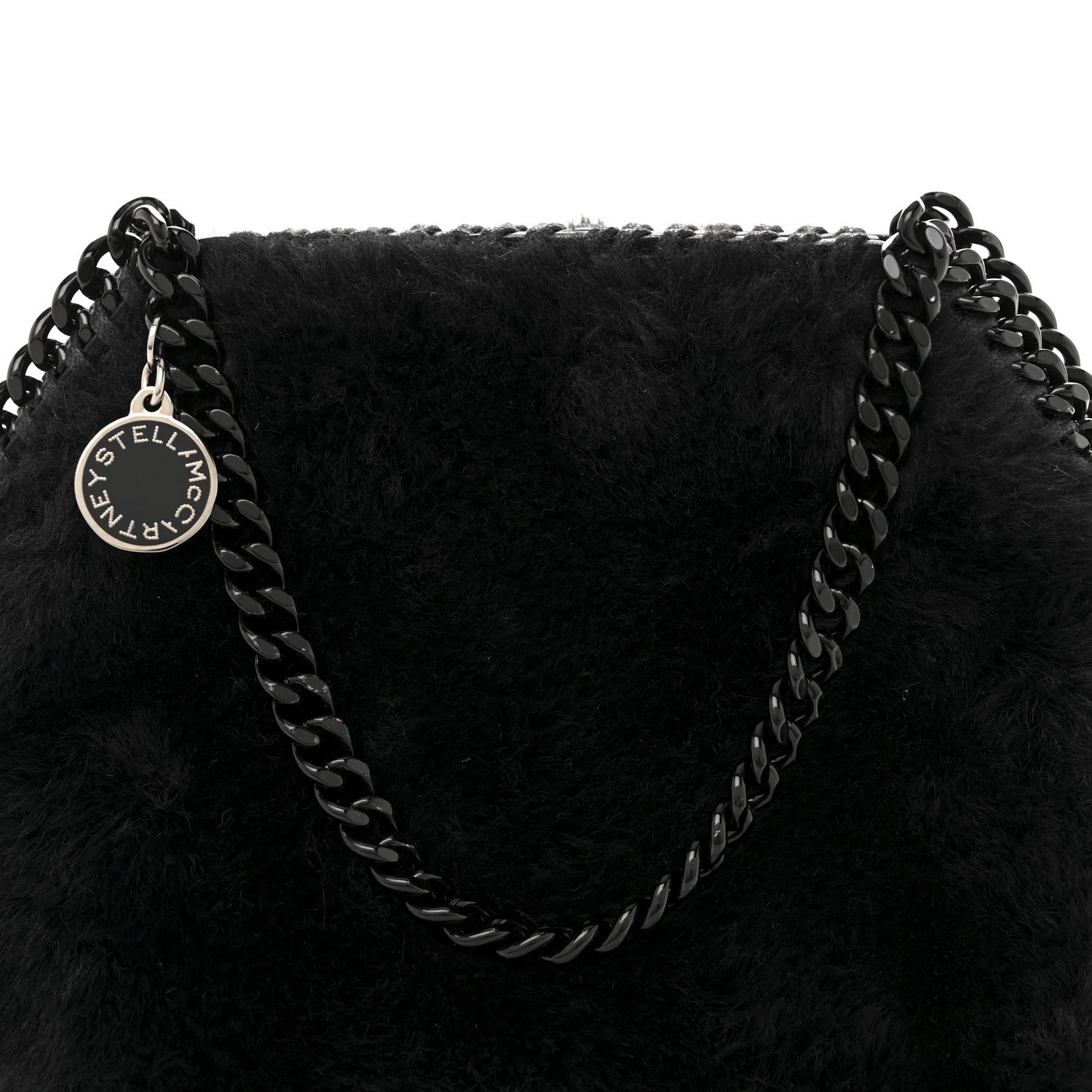 Stella McCartney Eco Fur Tiny Shoulder Bag Black 7 of 9