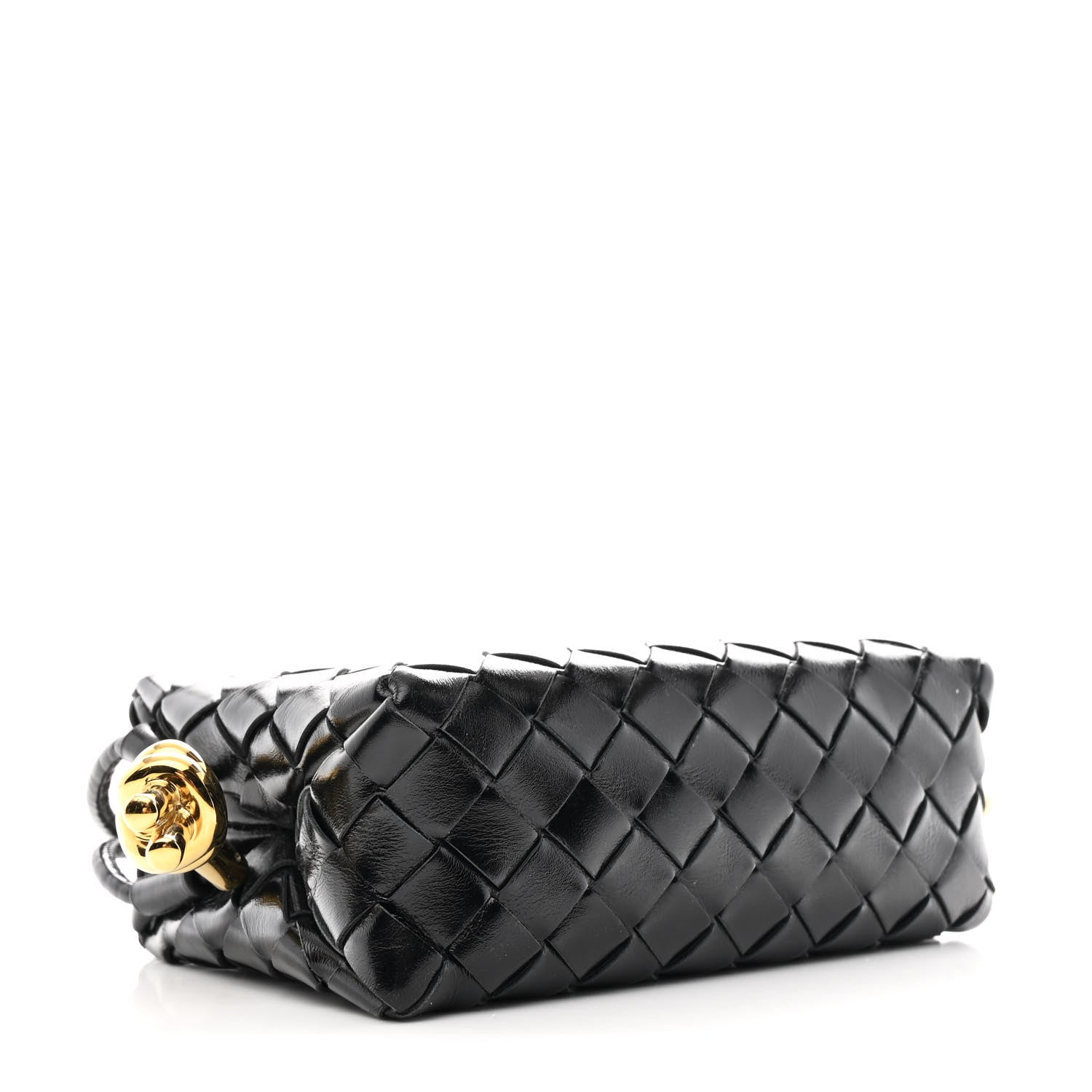 Bottega Veneta Nappa Intrecciato Metallic Knot Mini Loop Camera Bag Black 4 of 9
