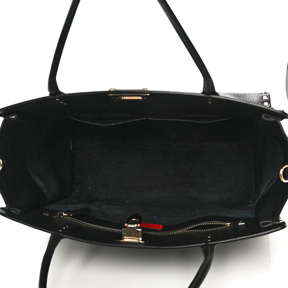 Valentino Garavani Grained Calfskin Rockstud Satchel Black 4 of 12