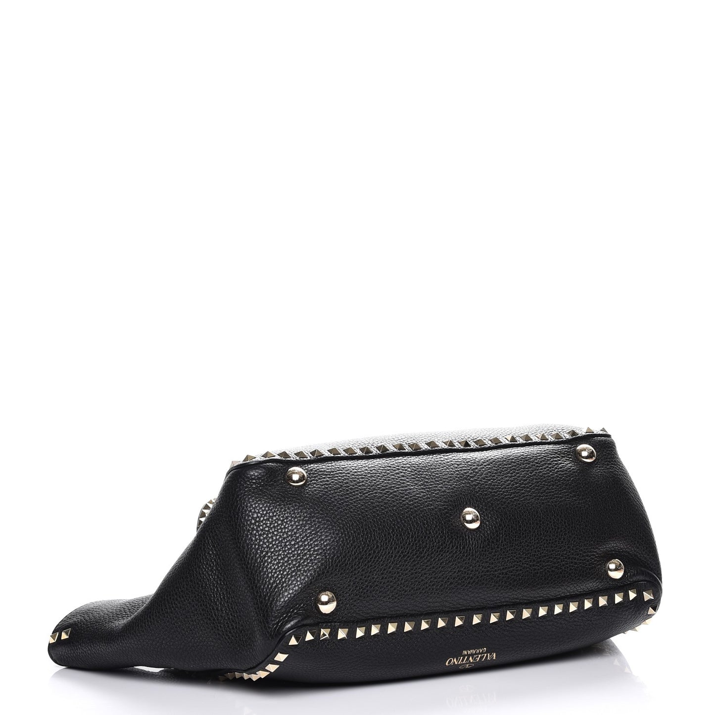 Alce Printed Calfskin Medium Rockstud Tote Black