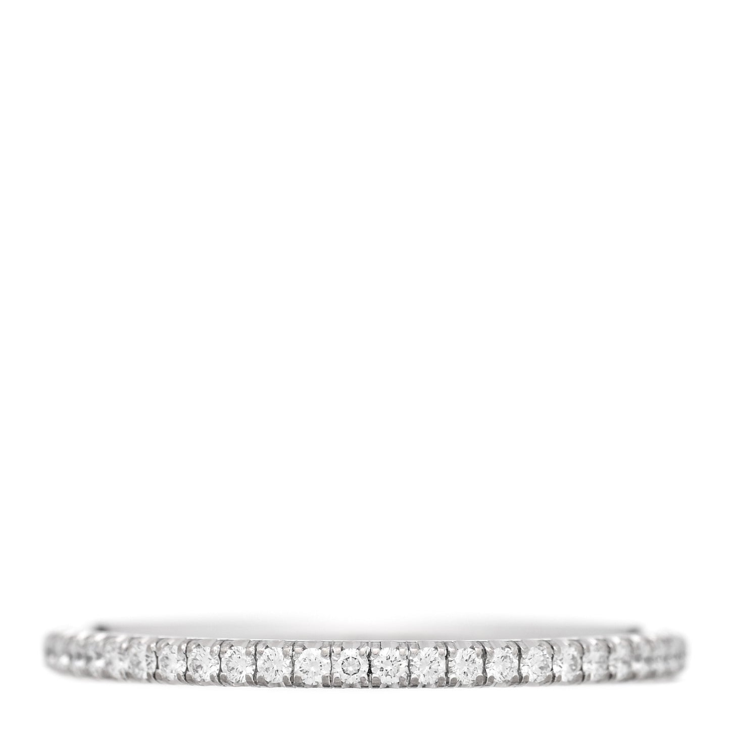 18K White Gold Diamond 1.5mm Etincelle de Cartier Wedding Band Ring 57 8
