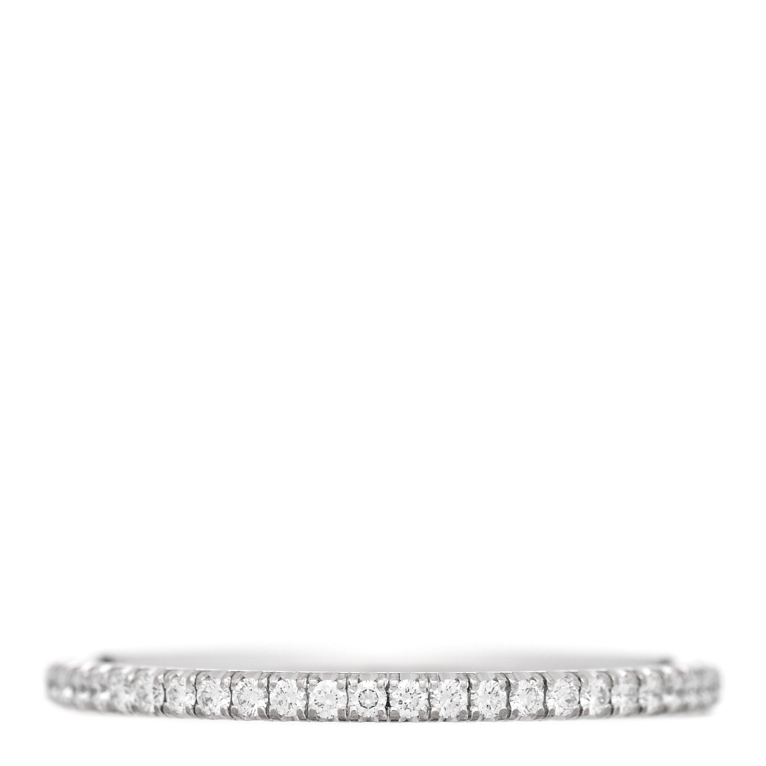 Cartier 18K White Gold Diamond 1.5mm Etincelle de Cartier Wedding Band Ring 57 8 3 of 5