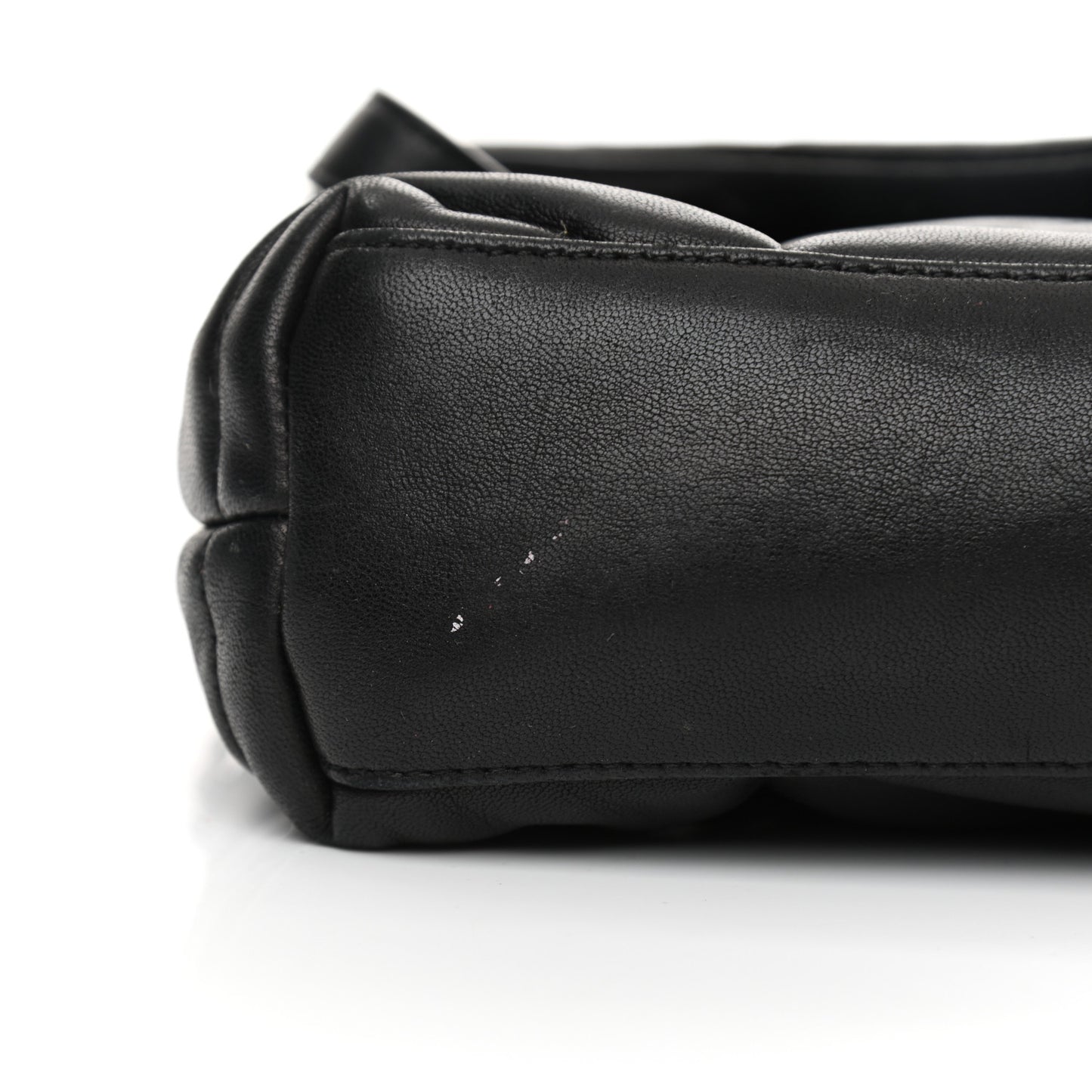 Lambskin Quilted Toy Loulou Puffer Monogram Chain Satchel Black