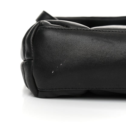 Saint Laurent Lambskin Quilted Toy Loulou Puffer Monogram Chain Satchel Black 10 of 13