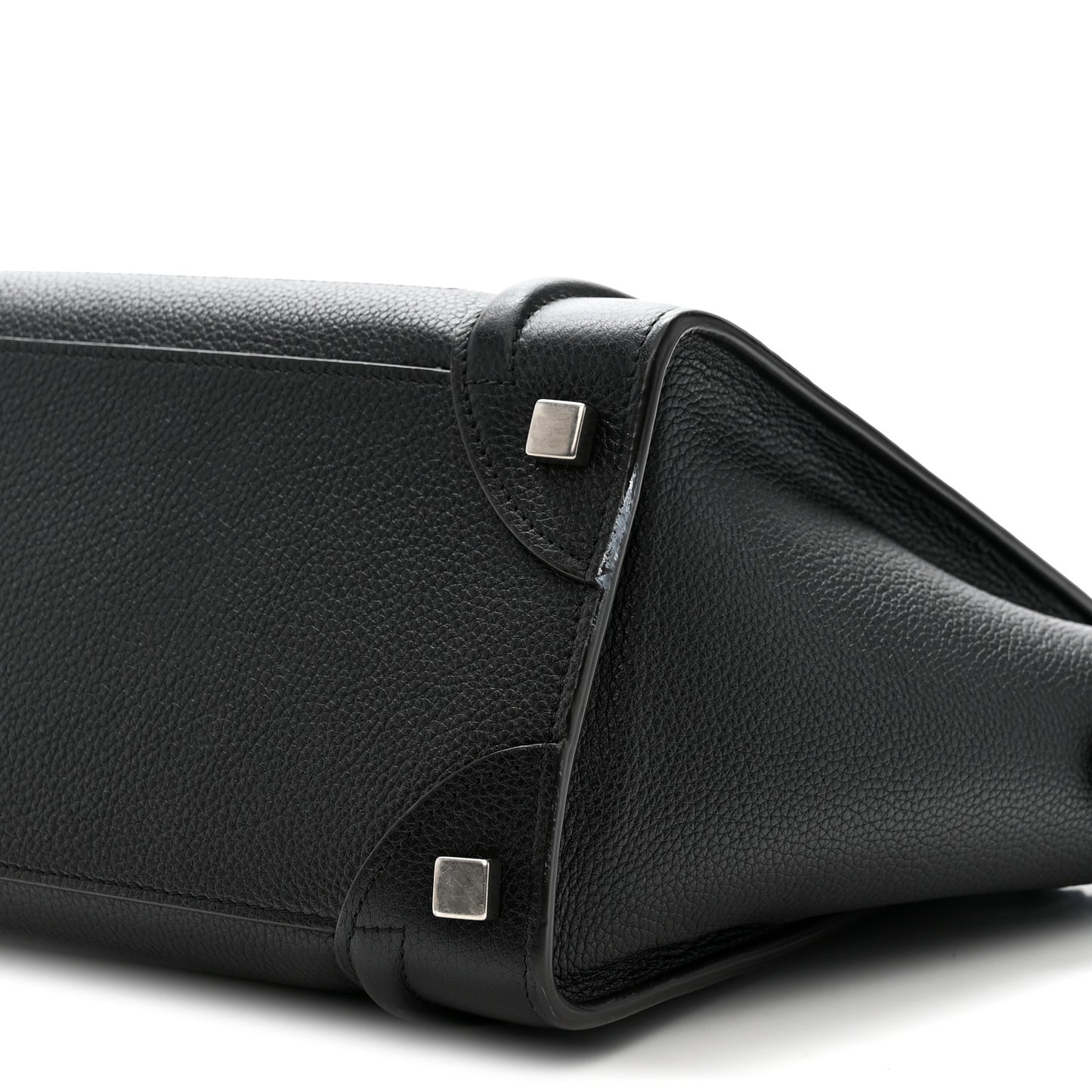 Drummed Calfskin Micro Luggage Black