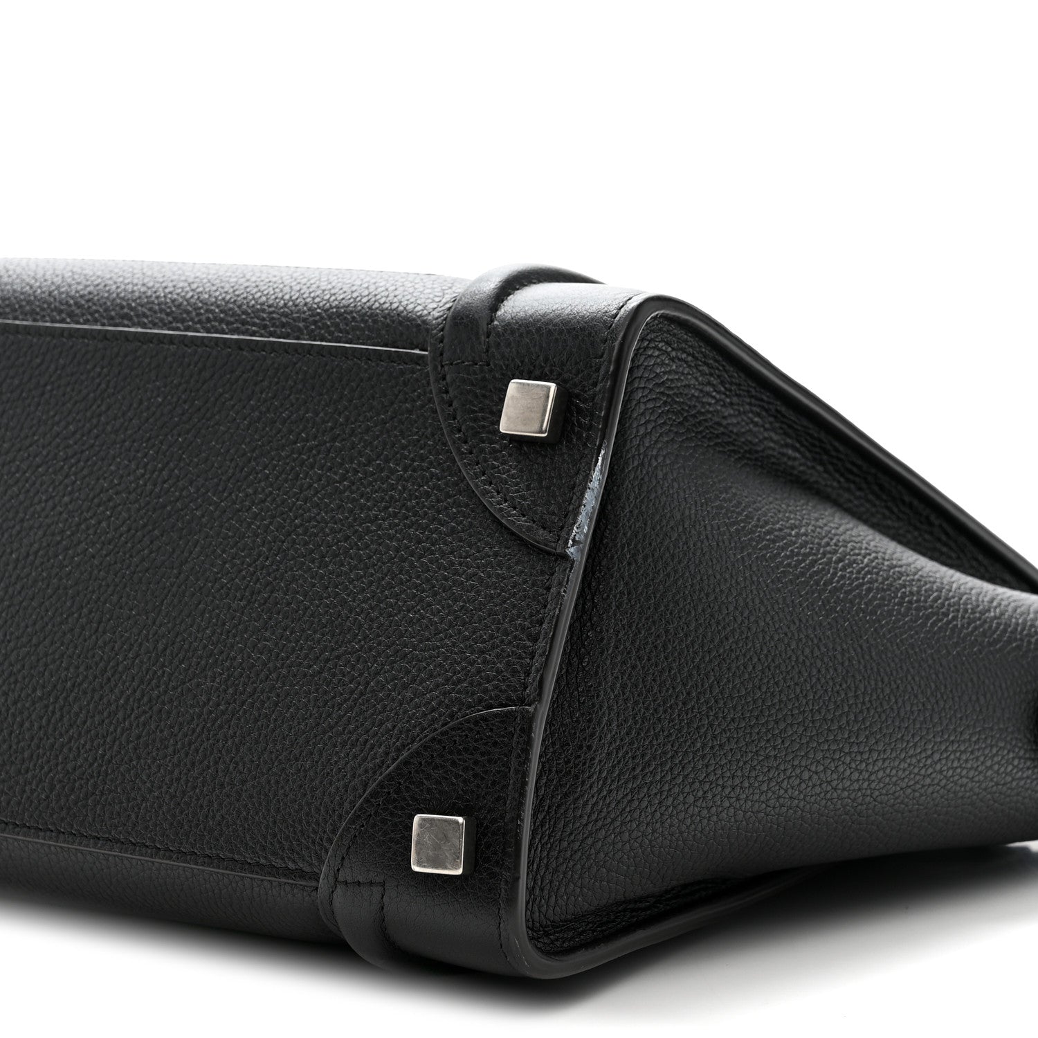 Celine Drummed Calfskin Micro Luggage Black 9 of 9