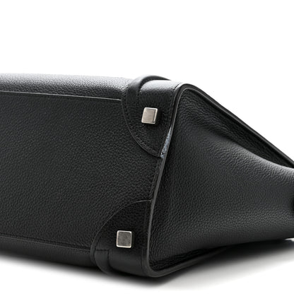 Celine Drummed Calfskin Micro Luggage Black 9 of 9
