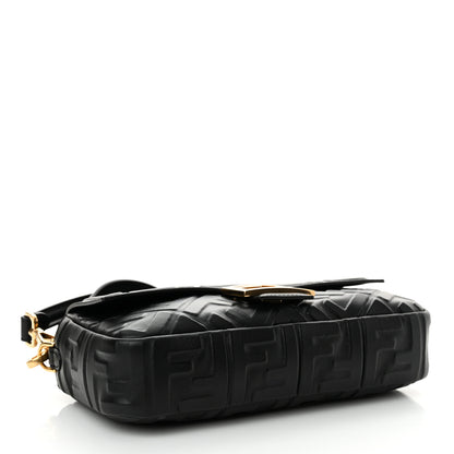 Fendi Nappa FF 1974 Embossed Baguette Black 4 of 11