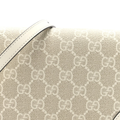 Gucci GG Emblem Monogram Wallet With Strap Beige White 7 of 10