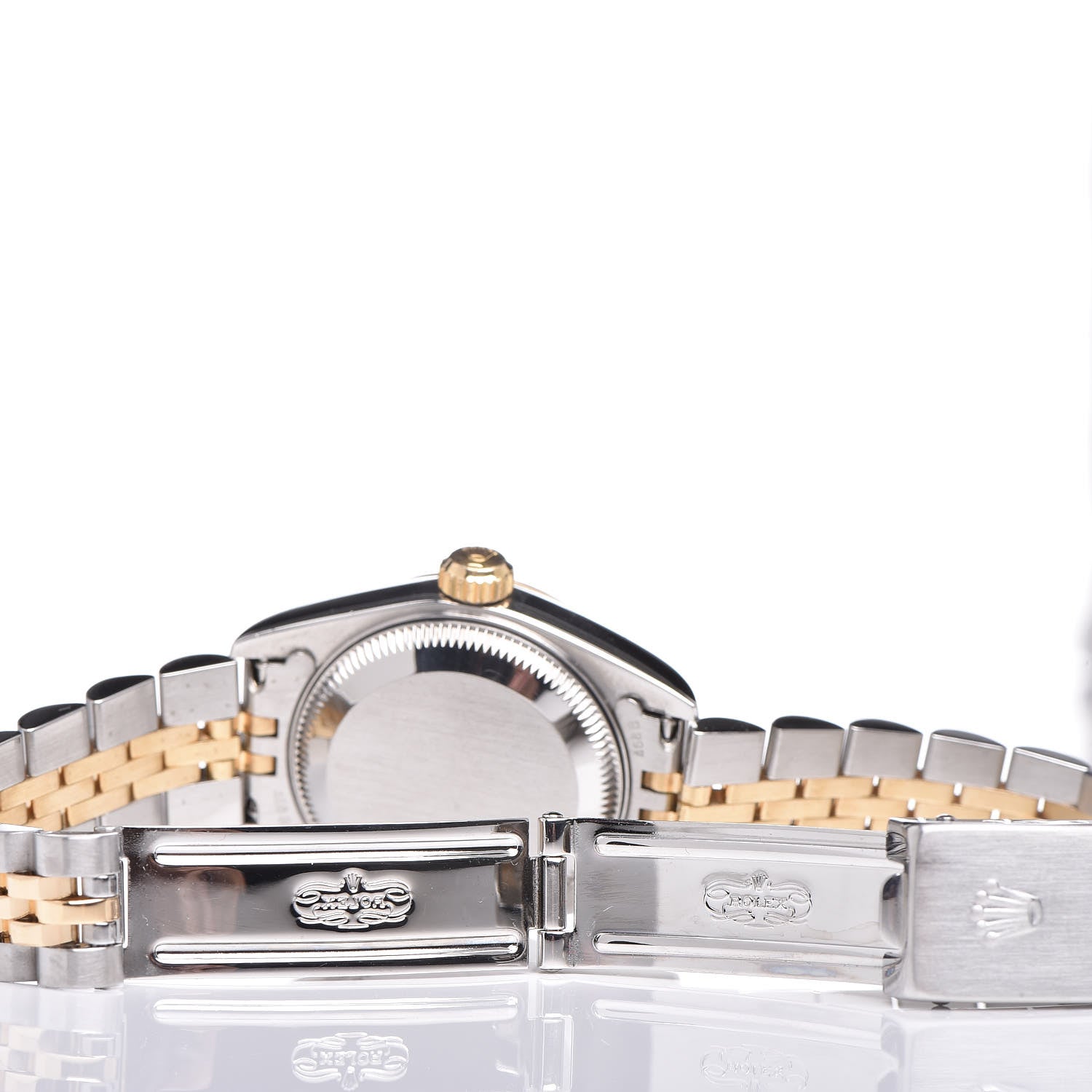 Rolex Stainless Steel 18K Yellow Gold Diamond 26mm Oyster Perpetual Datejust Watch Champagne 79173 10 of 15