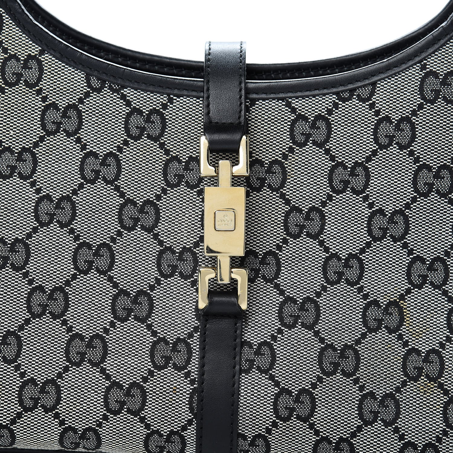 Gucci Monogram Bardot Shoulder Bag Black 8 of 13