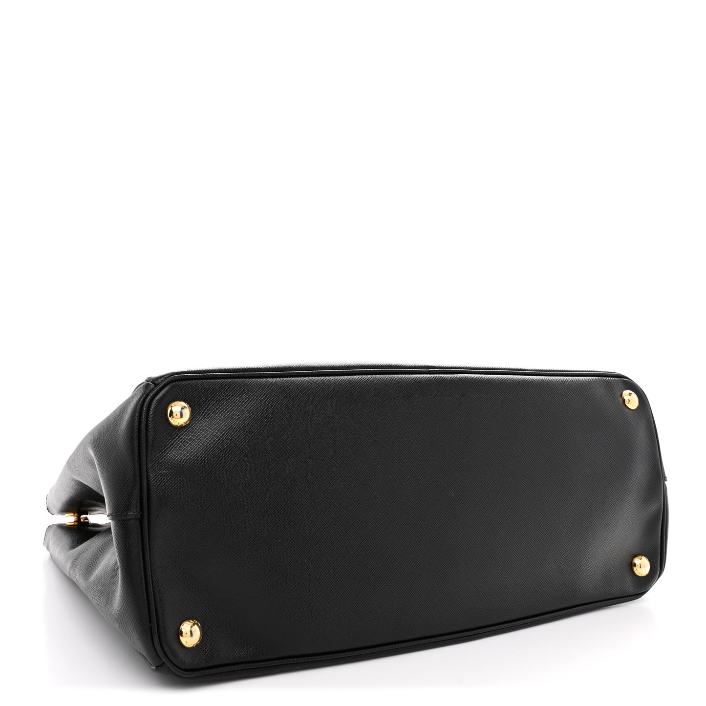 Saffiano Lux Large Galleria Double Zip Tote Black