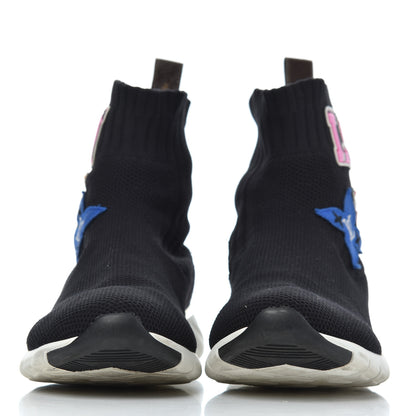 Louis Vuitton Stretch Fabric LV Black Heart Sock Sneaker 39 Black 2 of 18