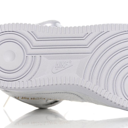 Louis Vuitton X NIKE AIR FORCE 1 Calfskin Monogram Mid Sneakers 7 White 8 of 10