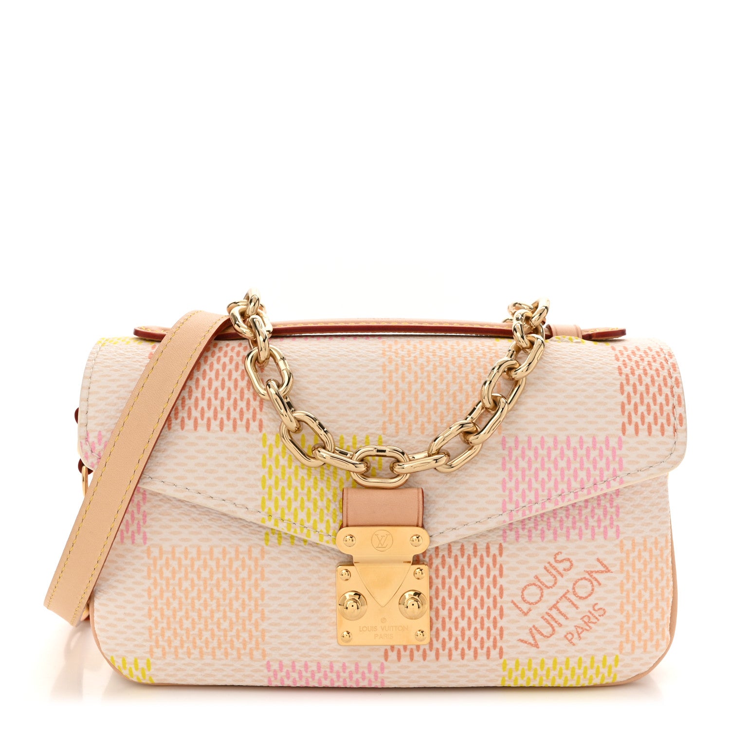 Louis Vuitton Damier Giant Pochette Metis East West Peach 1 of 9