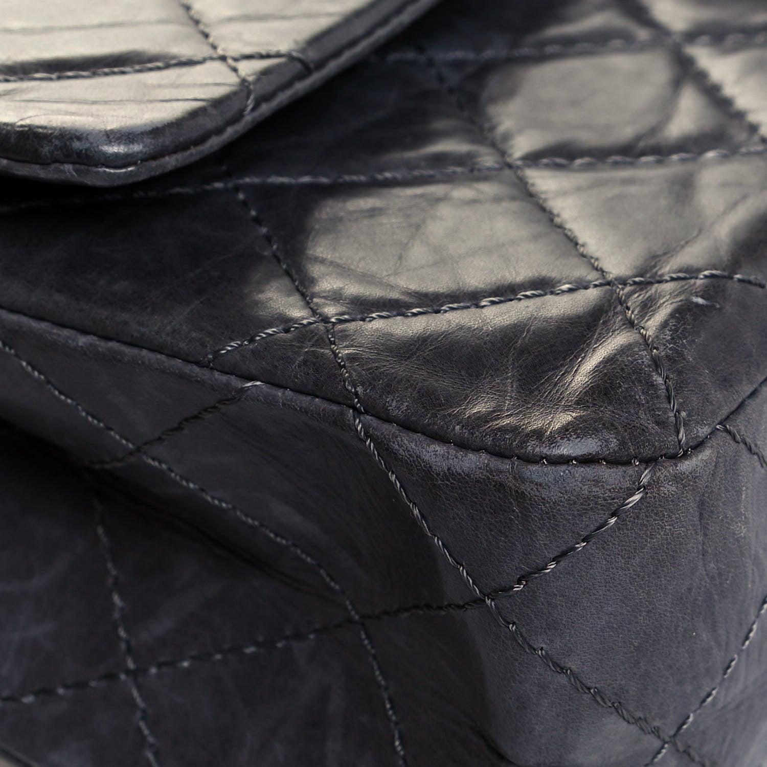 Chanel Aged Calfskin 50th Anniversary 2.55 Reissue 227 Flap Gris 9 of 23