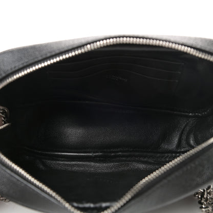 Saint Laurent Grain De Poudre Matelasse Monogram Mini Lou Camera Bag Black 5 of 11
