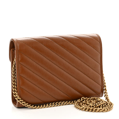 Gucci Azalea Calfskin Matelasse Diagonal GG Marmont Chain Wallet Cuir 3 of 12