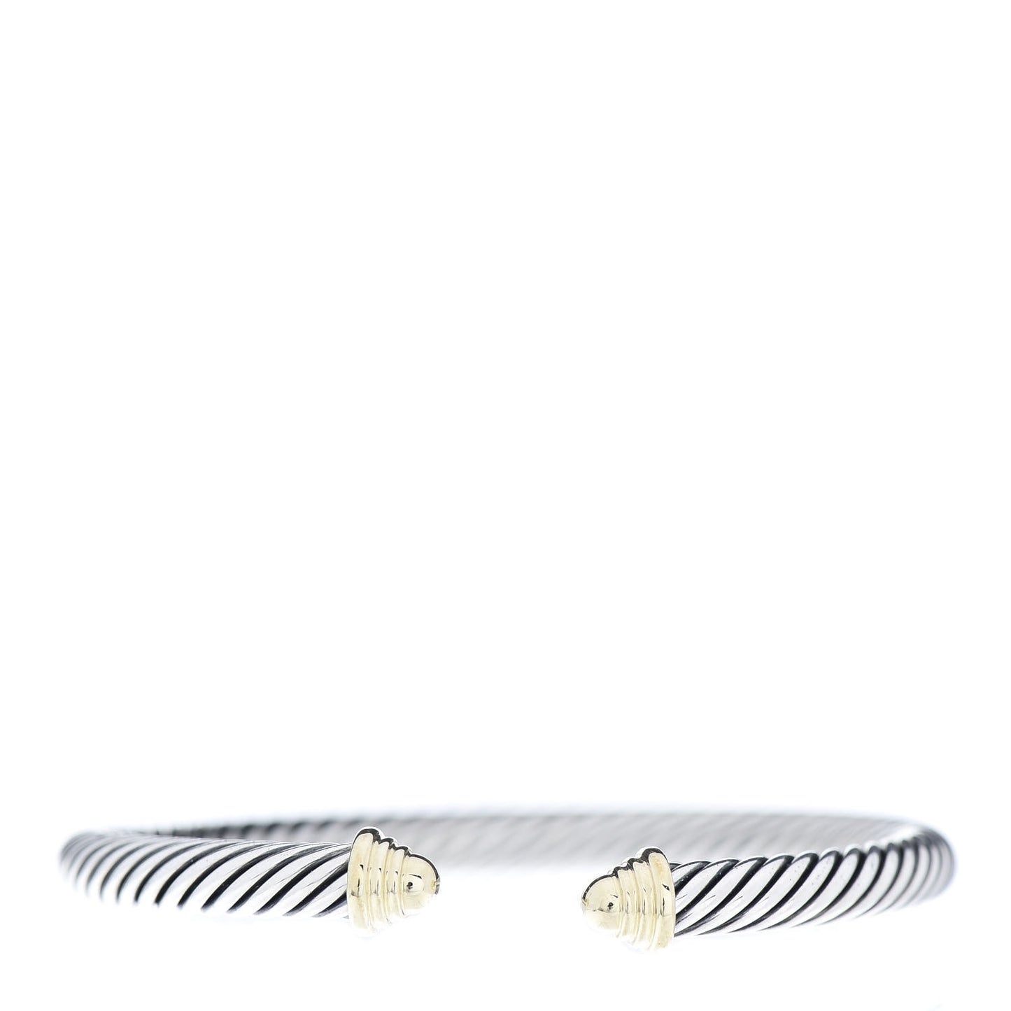 Sterling Silver 14K Yellow Gold 5mm Cable Classics Bracelet