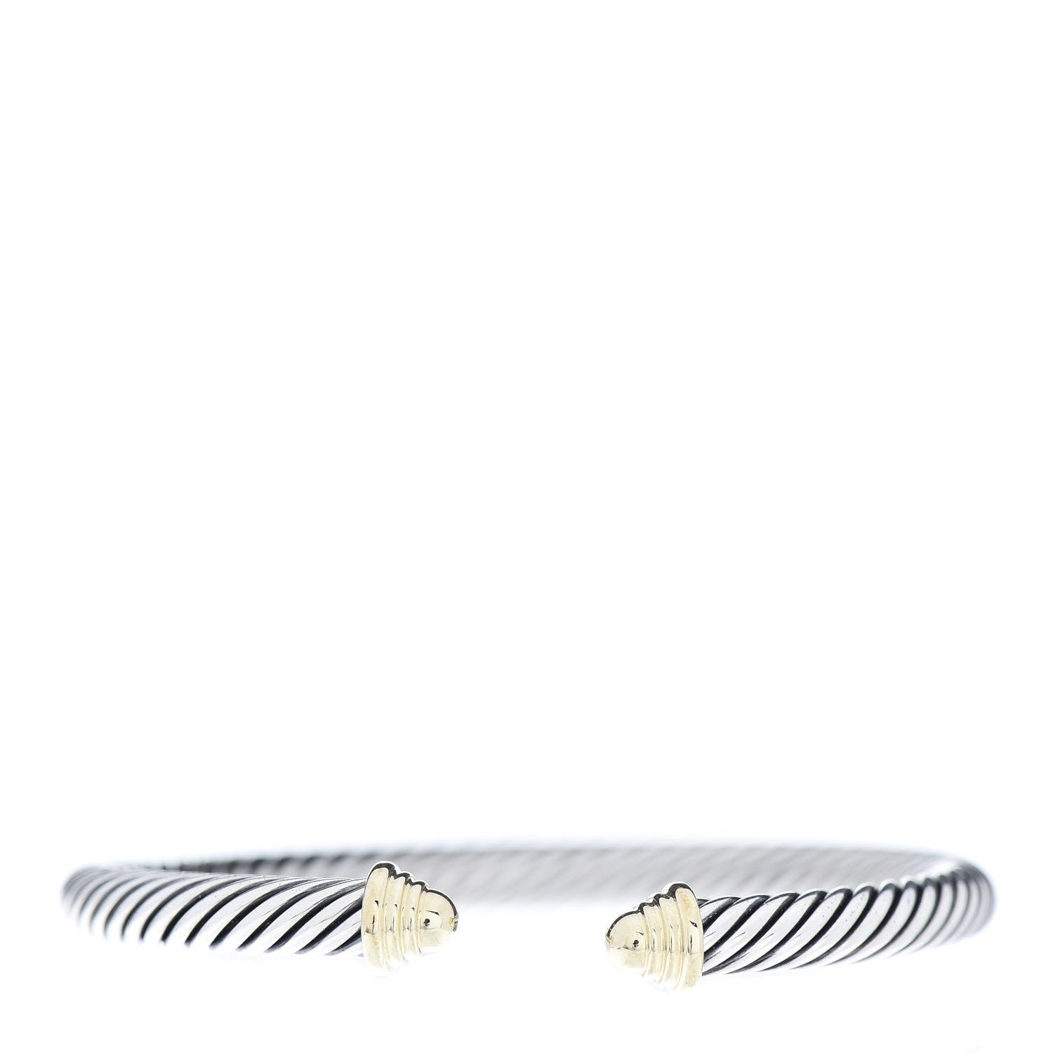 David Yurman Sterling Silver 14K Yellow Gold 5mm Cable Classics Bracelet 1 of 5