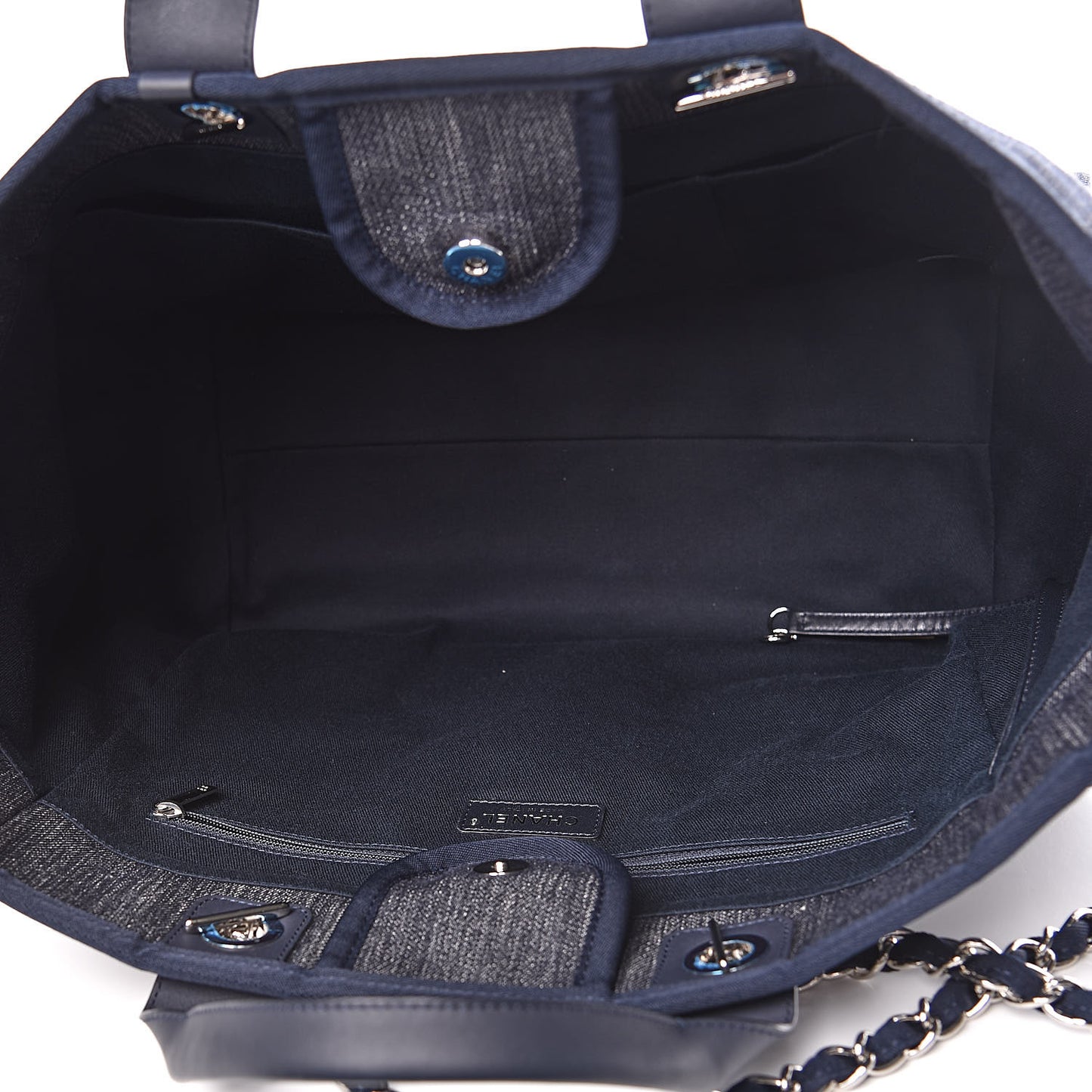 Denim Large Deauville Tote Dark Blue