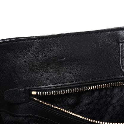 Prada Soft Calf Tote Black 10 of 25