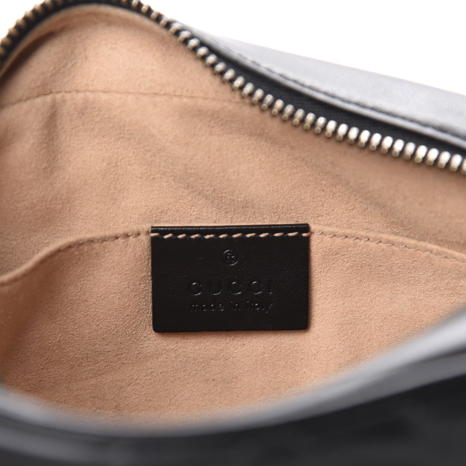 Gucci Calfskin Matelasse Mini GG Marmont Chain Shoulder Bag Black 9 of 11