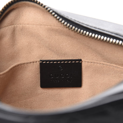Gucci Calfskin Matelasse Mini GG Marmont Chain Shoulder Bag Black 9 of 11