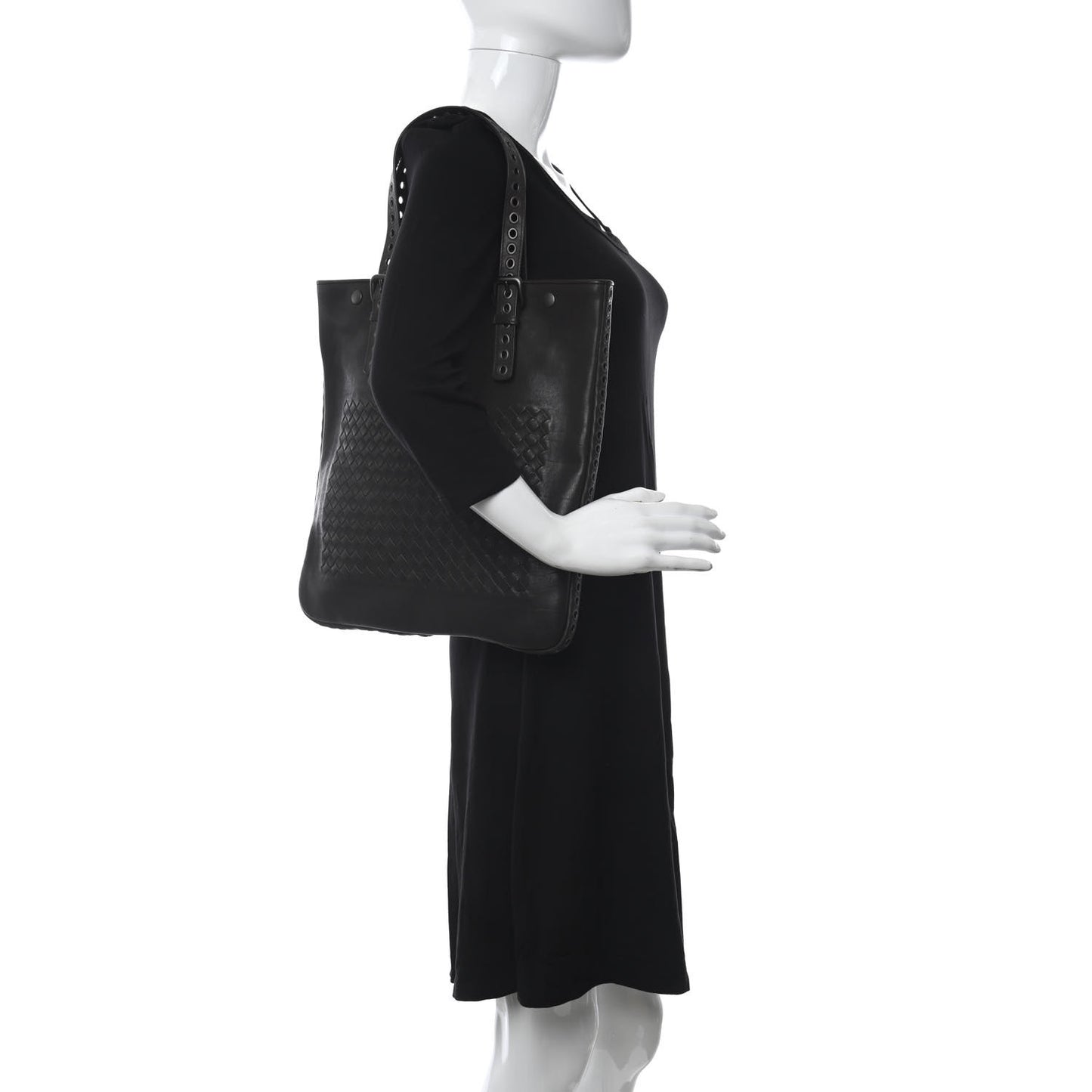 Nappa Intrecciato Flat Tote Black