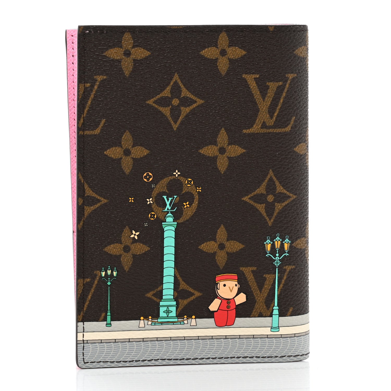 Louis Vuitton Monogram 2022 Christmas Animation Paris Passport Cover Pink 3 of 7