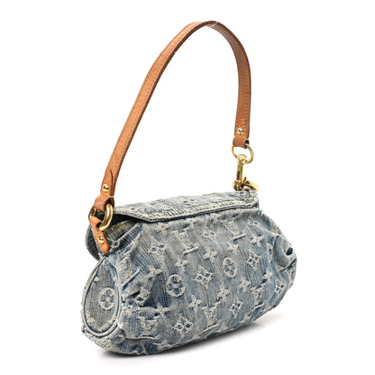 Louis Vuitton Monogram Denim Mini Pleaty Blue 3 of 11