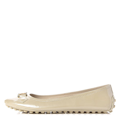 Louis Vuitton Patent Calfskin Oxford Ballerina Flats 41 Creme 1 of 13