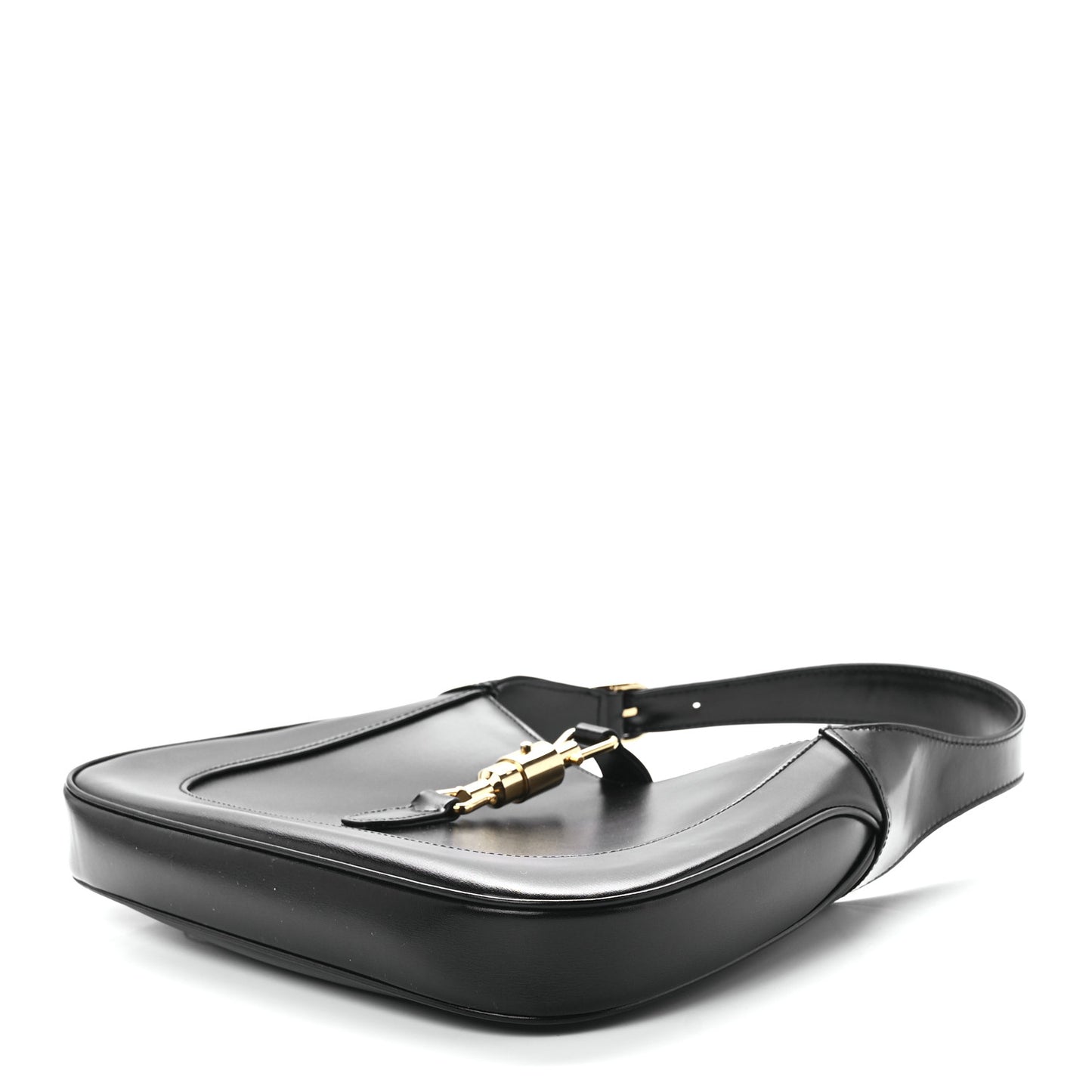 Boarded Dyana Lux Calfskin Small Jackie 1961 Hobo Black