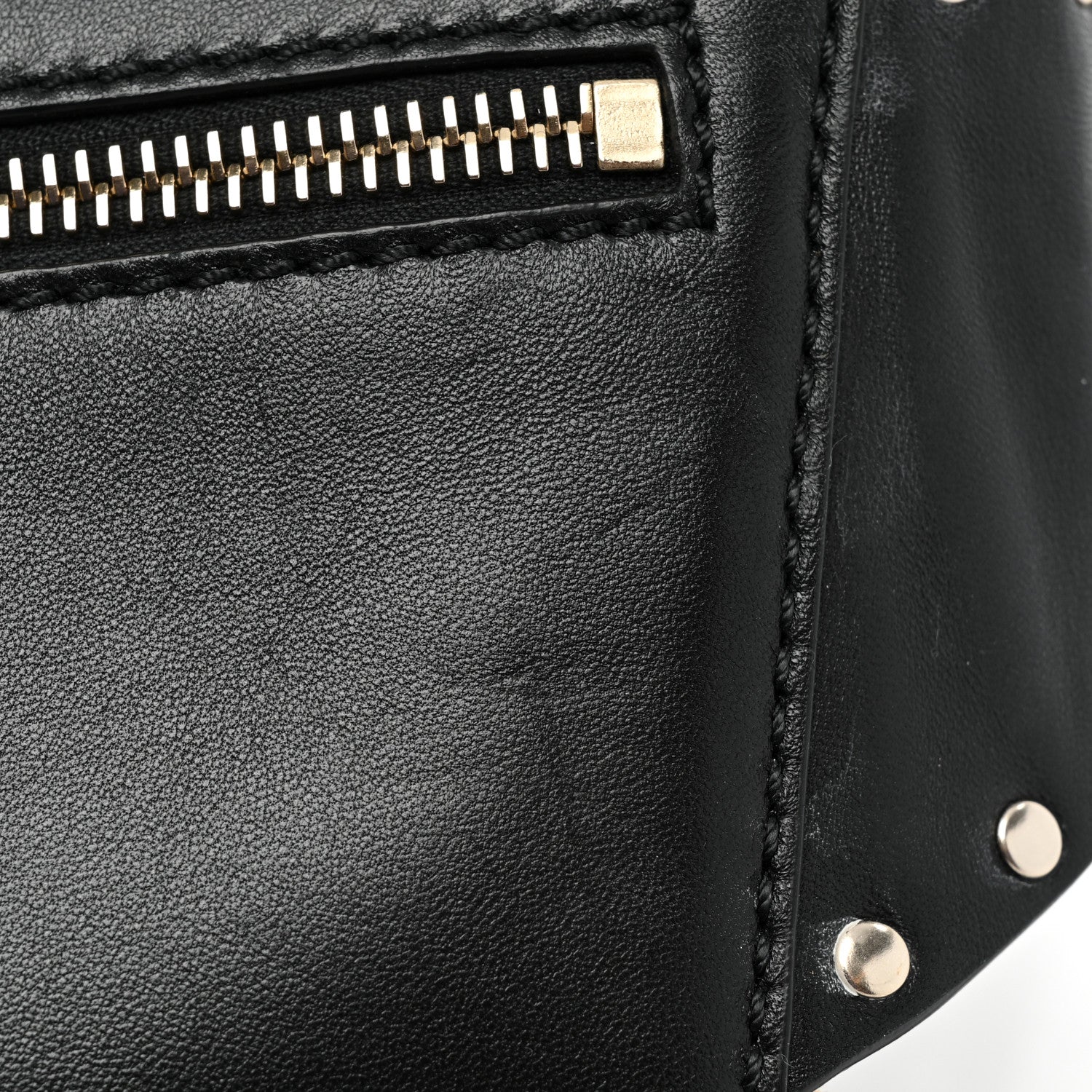 Valentino Garavani Calfskin Pony Hair Leopard Print Rockstud Spike Belt Bag 75 13 of 14