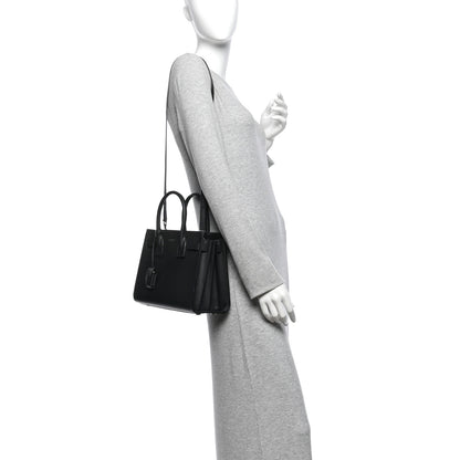 Saint Laurent Grained Calfskin Baby Sac De Jour Black 2 of 11
