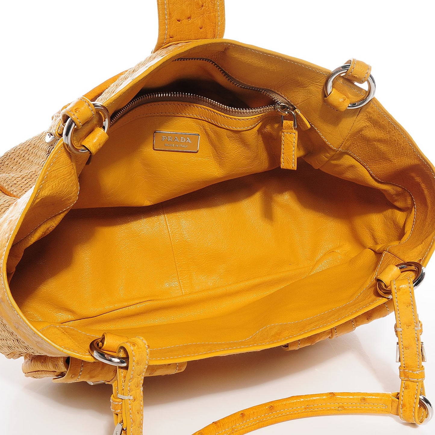 Straw Ostrich Tote Naturale Soleil