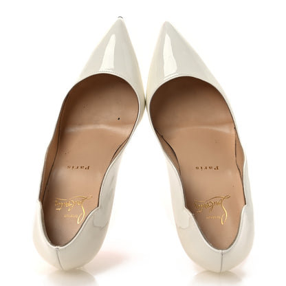 Christian Louboutin Patent Hot Chick 100 Pumps 38 White 2 of 11