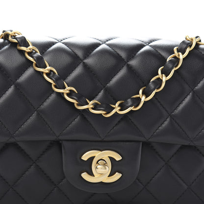 Chanel Lambskin Quilted Mini Rectangular Flap Black 10 of 11