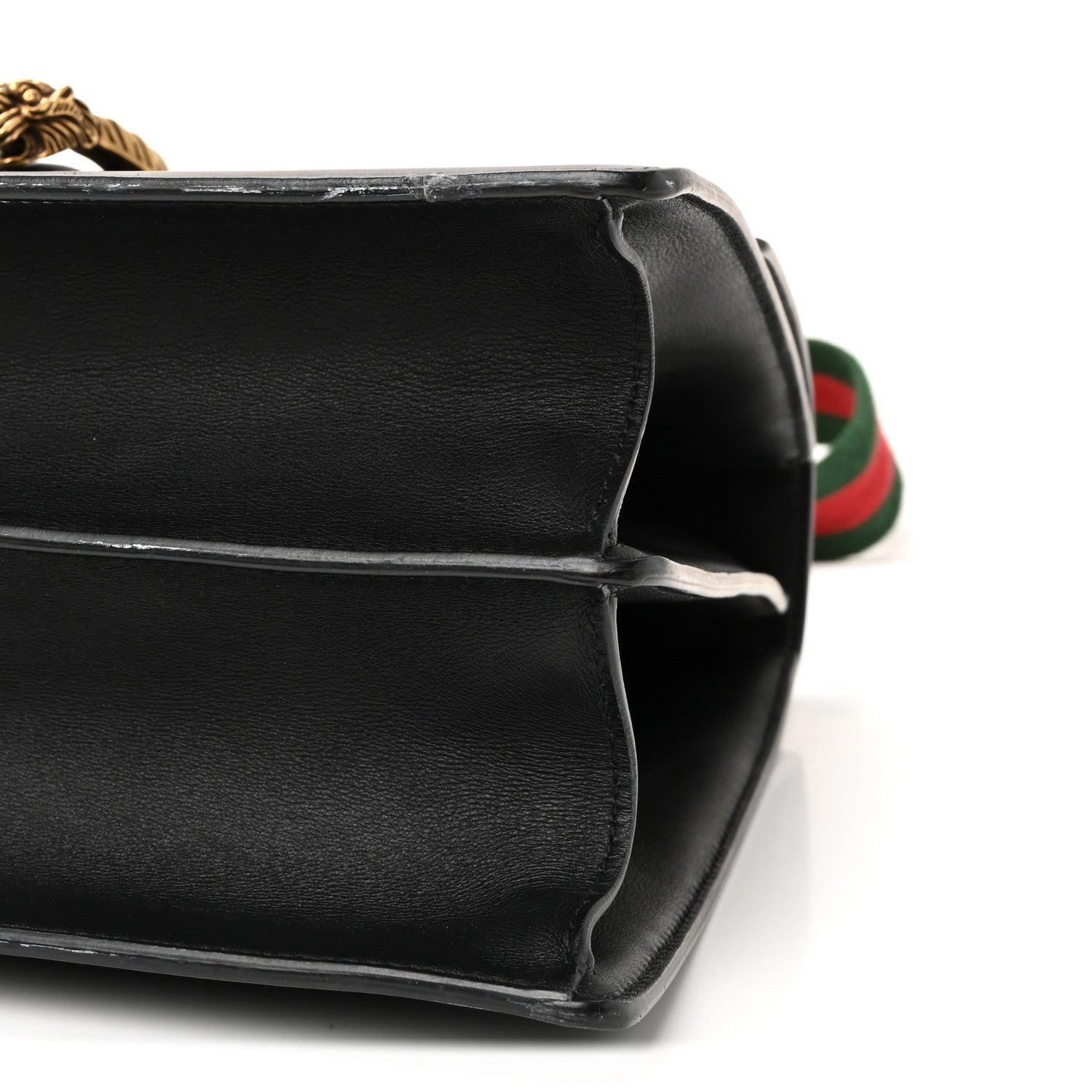 Gucci Moon Calfskin Web Large Dionysus Bamboo Top Handle Bag Black 10 of 10