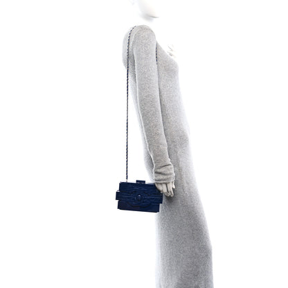 Chanel Plexiglass Boy Brick Lego Clutch Dark Blue 2 of 10